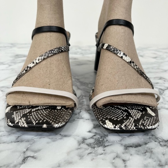 Marc Fisher Snakeskin ‘Aliana’ Sandals Block Heel Bloggers Favorite Size 9.5 - Picture 4 of 16
